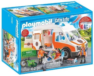 摩比 PLAYMOBIL CITY LIFE系列 70049 救護車遊戲組~請詢問庫存