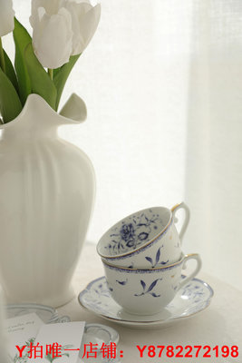 MUSe Garden 鳴海NARUMI彌生時代薔薇百合陶瓷描金咖啡杯碟