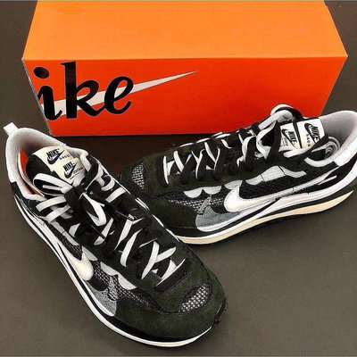 聯名 Sacai x Nike VaporWaffle Black 黑白 復古 低幫 運動 CV1363-001慢跑鞋【ADIDAS x NIKE】