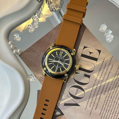 熱銷 GUOU新款歐式時尚大錶盤女錶硅膠帶防水石英學生手錶腕錶女164 WG047