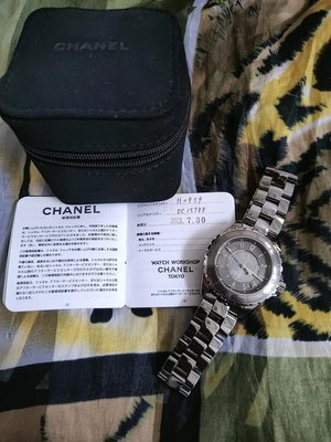 CHANEL香奈兒鈦陶瓷自動機械男錶一元起標 競標商品 瑞士錶 手錶 J12 陶瓷鈦合金