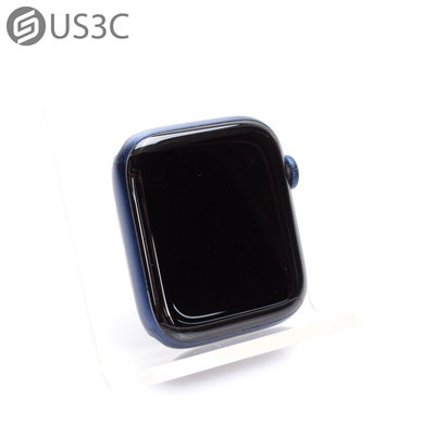 【US3C-台南店】【一元起標】 Apple Watch 6 44mm GPS 藍色 鋁金屬錶框 環境光度感測器 SOS 緊急服務 二手智慧穿戴裝置