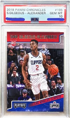 NBA 2018 Panini Chronicles Playoff 雷霆SGA RC PSA 10