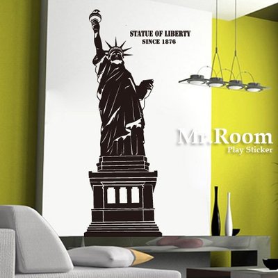 ☆ Mr.Room 空間先生創意 壁貼 自由女神 (CT060) 個性化 汽車旅館 高質感 細緻款