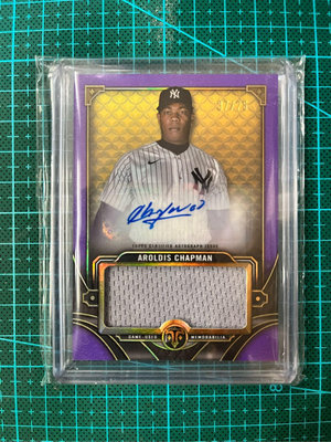 古巴核彈 Aroldis Chapman - Topps Triple Threads 三冠王系列 簽名卡 大Patch球衣簽 限量 /75 紐約洋基 終結者