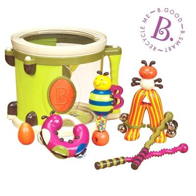 娃娃國【美國 B.Toys】砰砰砰打擊樂團-兒童樂器玩具.音樂響聲玩具.潛能開發感覺統合.訓練手眼協調