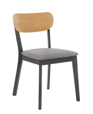 【生活家傢俱】CM-642-11：阿拉絲布餐椅【台中家具】休閒椅 造型椅 椅子 棉布+實木腳 北歐風 黑色