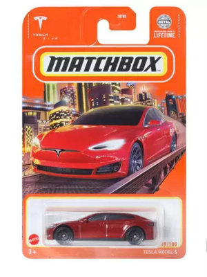 ^.^飛行屋(全新品)MATCHBOX 火柴盒小汽車 合金車//特斯拉 TESLA MODEL S電動車