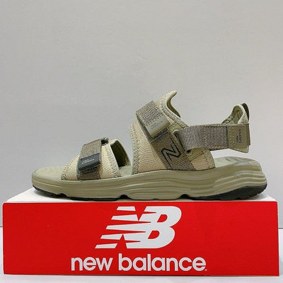 New Balance 750 男生 綠色 魔鬼氈 後跟可拆 D楦 情侶鞋 涼鞋 涼拖鞋 SDL750O2