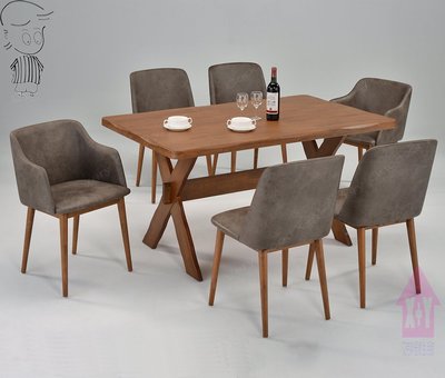 【X+Y時尚精品傢俱】現代餐桌椅系列-西班牙 5*3尺咖啡色實木餐桌.不含餐椅.當會議桌.橡膠木實木.摩登家具