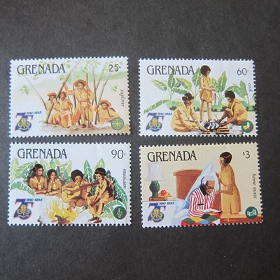 【雲品二】格林納達Grenada Sc 1261-1264 Scouts set MNH 庫號#B503 50533