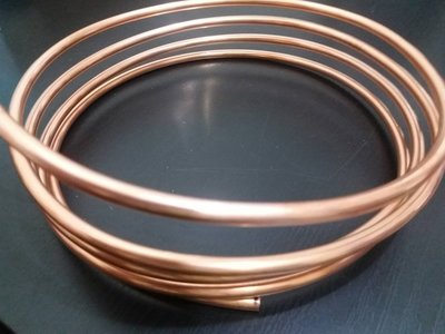 (現貨)【紅銅】紅銅軟管6.35mm  DIY銅管冷氣造型用銅管 2分銅管 3米賣場