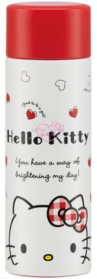 ♥小公主日本精品♥Hello Kitty Skater 不鏽鋼保溫口袋瓶 體積小方便攜帶 耐高溫11608509