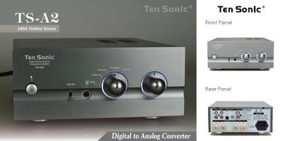 ＊雅典音響世界＊台灣精品 Ten sonic TS-A2 數位-類比轉換器 數位式D類擴大機