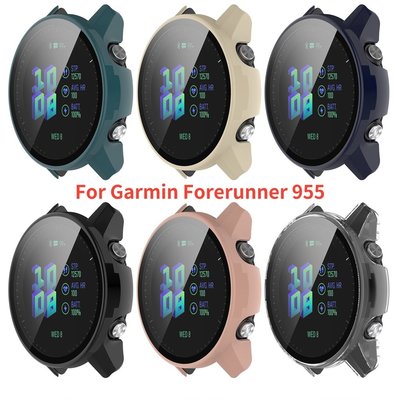 gaming微小配件-新款 適用於Garmin Forerunner 955手錶全包保護殼Garmin F955殼膜一件式PC+強化玻璃膜保護-gm