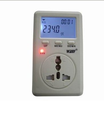 最新款 WANF WF-D02A 110V 220V 電源監測器 多功能 電源檢測器 測冷氣電度錶 功率計 電壓表 計費