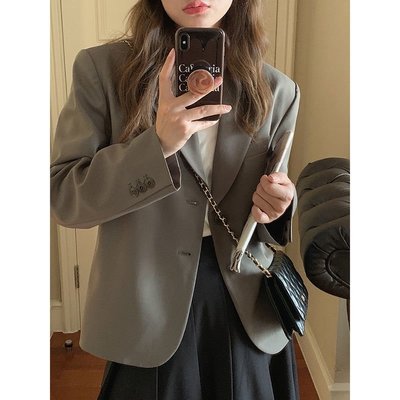 Coco衫-YIMO春秋短版西裝外套 小個子薄款外套上衣-質量保障