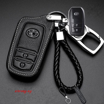 豐田威馳 豐田 Vios 2014-2019 3 按鈕無鑰匙遙控車鑰匙皮革鑰匙套