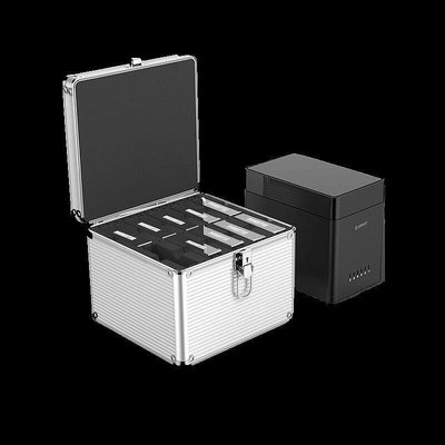 orico奧睿科 鋁製3.5寸保護箱510粒裝帶鎖收納盒保護盒