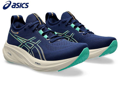 ASICS 亞瑟士 慢跑鞋 GEL-NIMBUS 26 女款 NAGINO 寬楦 緩衝 1012B602-400