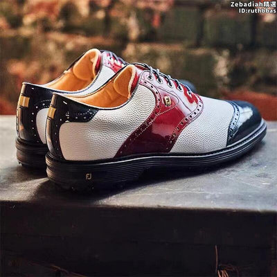 FootJoy高爾夫球鞋Premiere系列舒適有釘球鞋抓地力超強經典設計