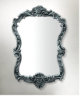 【水電大聯盟 】 HEGII 恒潔衛浴 MB-9904 盾形 花紋浮雕鏡 化妝鏡 明鏡 浴鏡 浴室鏡子