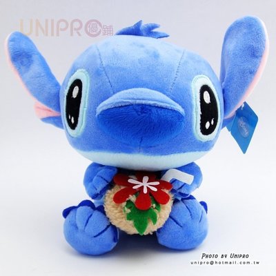 【UNIPRO】迪士尼 史迪奇 Disney Stitch 6吋 抱椰子 喝椰子水 絨毛玩偶 布偶 娃娃 禮物