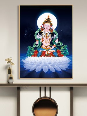 佛像畫 唐卡 佛畫 宗教用品 金剛薩埵唐卡掛畫客廳尼泊爾藏族家用佛像菩薩裝飾畫佛堂中堂壁畫定製