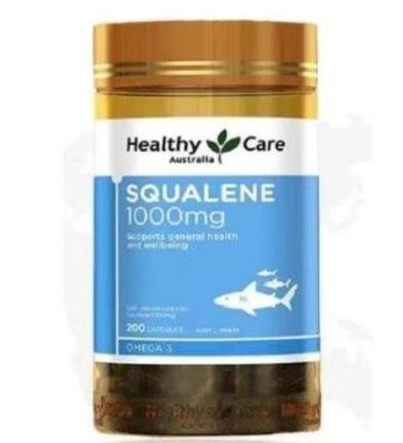 魚油 Healthy Care 角鯊烯 鮫鯊烯 Squalene 1000mg / 200顆