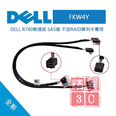 Dell FKW4Y Poweredge R740 PERC H730P H740P PCI-E 陣列卡線 SAS線