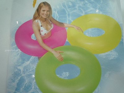 玩樂生活 美國 INTEX59262 夏日戲水必備 螢光游泳圈 91公分 玩水浮圈 坐圈