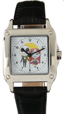 *Yvonne MJA* 美國迪士尼 Disney 限定正品 傑克 莎莉 女式 復古黑色皮革錶帶手錶