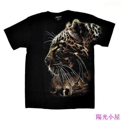 夜光 鑽豹 美洲豹花豹獵豹 動物碎鑽進口高質感滾筒T-SHIRT短袖 美式T恤 (3D-127) 動物t恤-陽光小屋