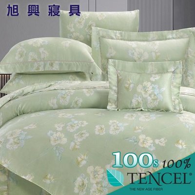 【旭興寢具】TENCEL100%100支天絲萊賽爾纖維 特大6x7尺 薄床包舖棉兩用被四件式組-莉賽詩