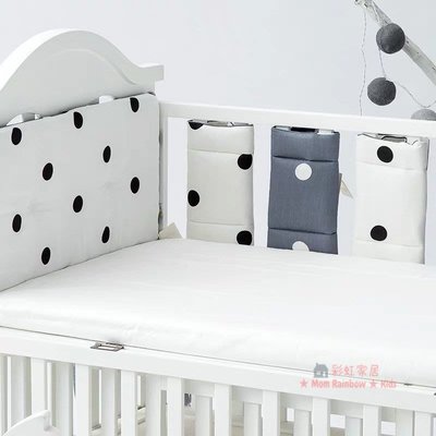 簡約風四季高透氣款 分片式嬰兒床圍 (40cm 高度25cm 10片入) 防撞 安全舒適