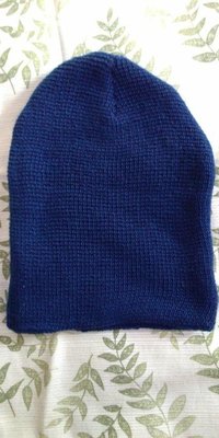 優質MIT台灣製毛線帽/針織帽/保暖帽(雙層厚長) 寶藍色