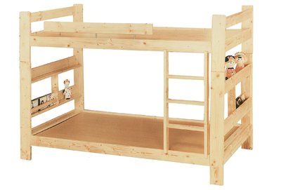 (群雄家具)松木3.5尺雙層床架(三分床板)