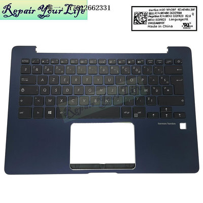 電腦零件ASUS華碩UX331 UX331UN UX331UA 筆記本鍵盤藍色C殼FR GR HU筆電配件
