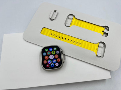 §上進心集團§ 外觀不錯 盒裝 蘋果 Apple Watch Ultra 49mm LTE 鈦金屬 海洋風錶環 112