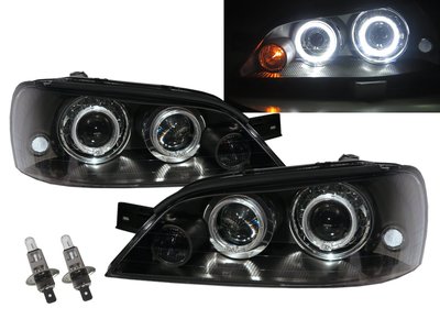 卡嗶車燈 FORD 福特 Tierra RS/LS 00-05 四門車 光導LED雙魚眼 大燈 黑色