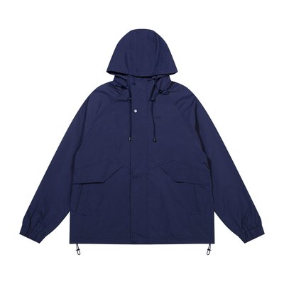 新品HUGO BOSS 秋冬風衣夾克外套 帽子帶拉鏈可拆卸 藍色 M－XXXL促銷