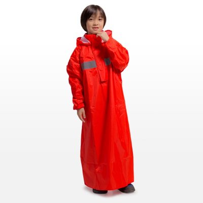 魔速安全帽◎Outperform 奧德蒙 頂峰兒童背包款半開連身雨衣 兒童雨衣 反光條 雙重防水設計 可裝背包