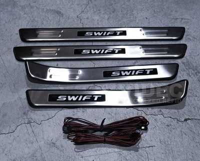 巨城汽車精品 SUZUKI 12 NEW SWIFT LED 門檻踏板 材質 白鐵不鏽鋼 新竹 威德