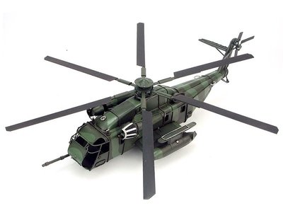 美軍超級種馬直升機鐵藝擬真模型擺飾/裝飾/收藏　(暖暖屋傢俱傢飾)