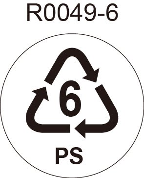 圓形貼紙 R0049-6 塑膠包裝容器貼紙 回收貼紙 塑膠食品容器貼紙 [ 飛盟廣告 設計印刷 ]