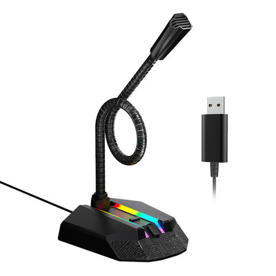 USB全指向電腦麥克風/電競遊戲直播遊戲語音RGB-F21