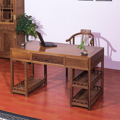 【小書桌】紅木家具雞翅木電腦桌仿古中式書桌原木寫字桌明清古典實木辦公桌