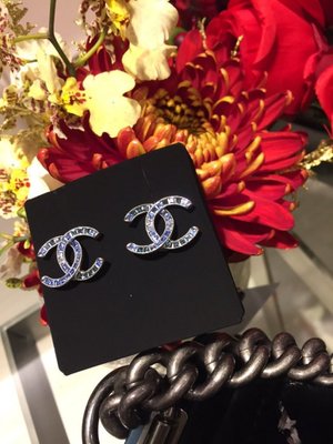 Chanel A86922 earrings CC 藍水晶耳環