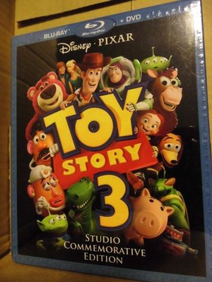 Toy Story 3 玩具總動員3 湯姆漢克斯 Tom Hanks 皮克斯 迪士尼 全新未拆 BD+DVD 雙碟