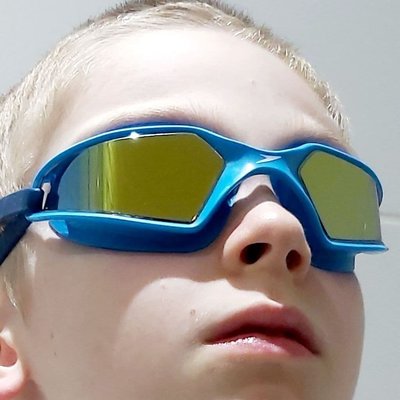 ~BB泳裝~ SPEEDO 兒童運動泳鏡 Hydropulse Mirror(藍/金黃)